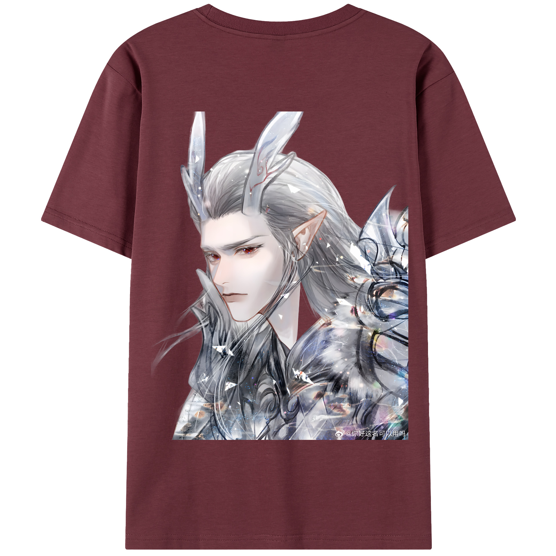 （画像用） Ne Zha 2 ナタ 魔童の大暴れ 綿100％半袖Tシャツ（背面プリント）